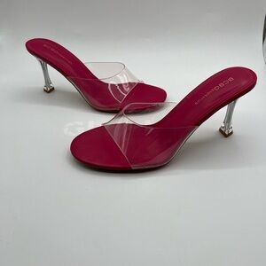BCBGeneration Clear Strap Heels – Raspberry Pink – Size 10 / EU 41. NEW
